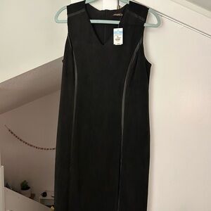 J. McLaughlin Black V-Neck Midi Dress